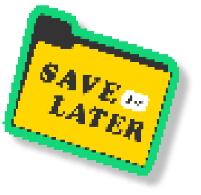 Save later folder sticker van de Computerjongens